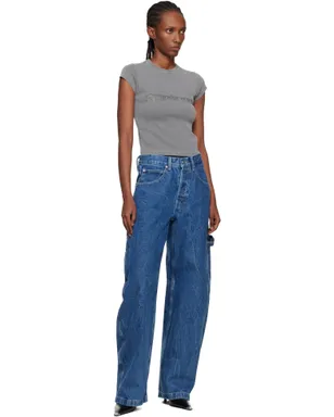 Alexander Wang ラインストーン ロゴ コットン ベビーTシャツ - サムネイル4