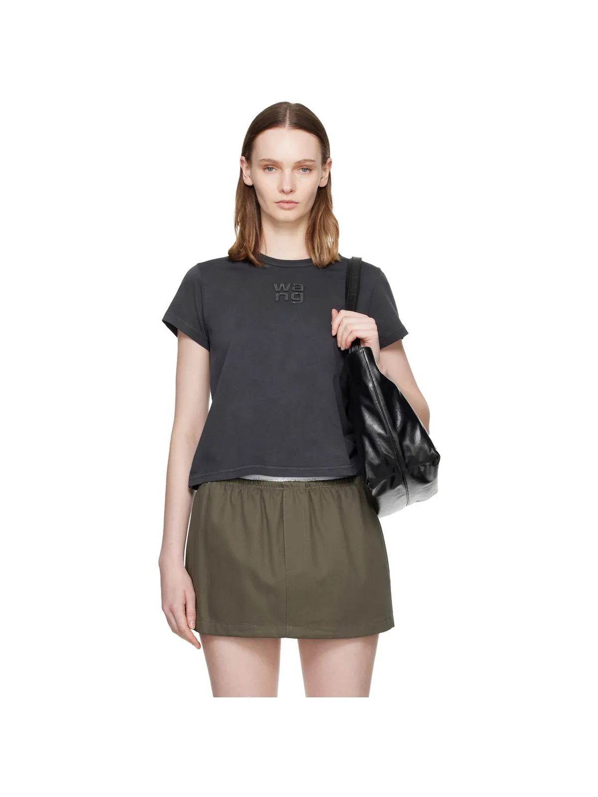 Alexander Wang Hotfix ロゴ シュランケン Tシャツ - 画像1