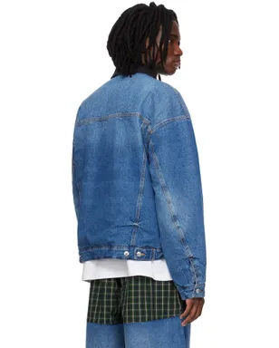 Alexander Wang Plaid Combo Trucker リバーシブル デニムジャケット - サムネイル3