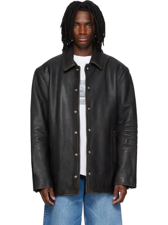 Alexander Wang Alexander Wang Snap Front レザージャケットの商品画像