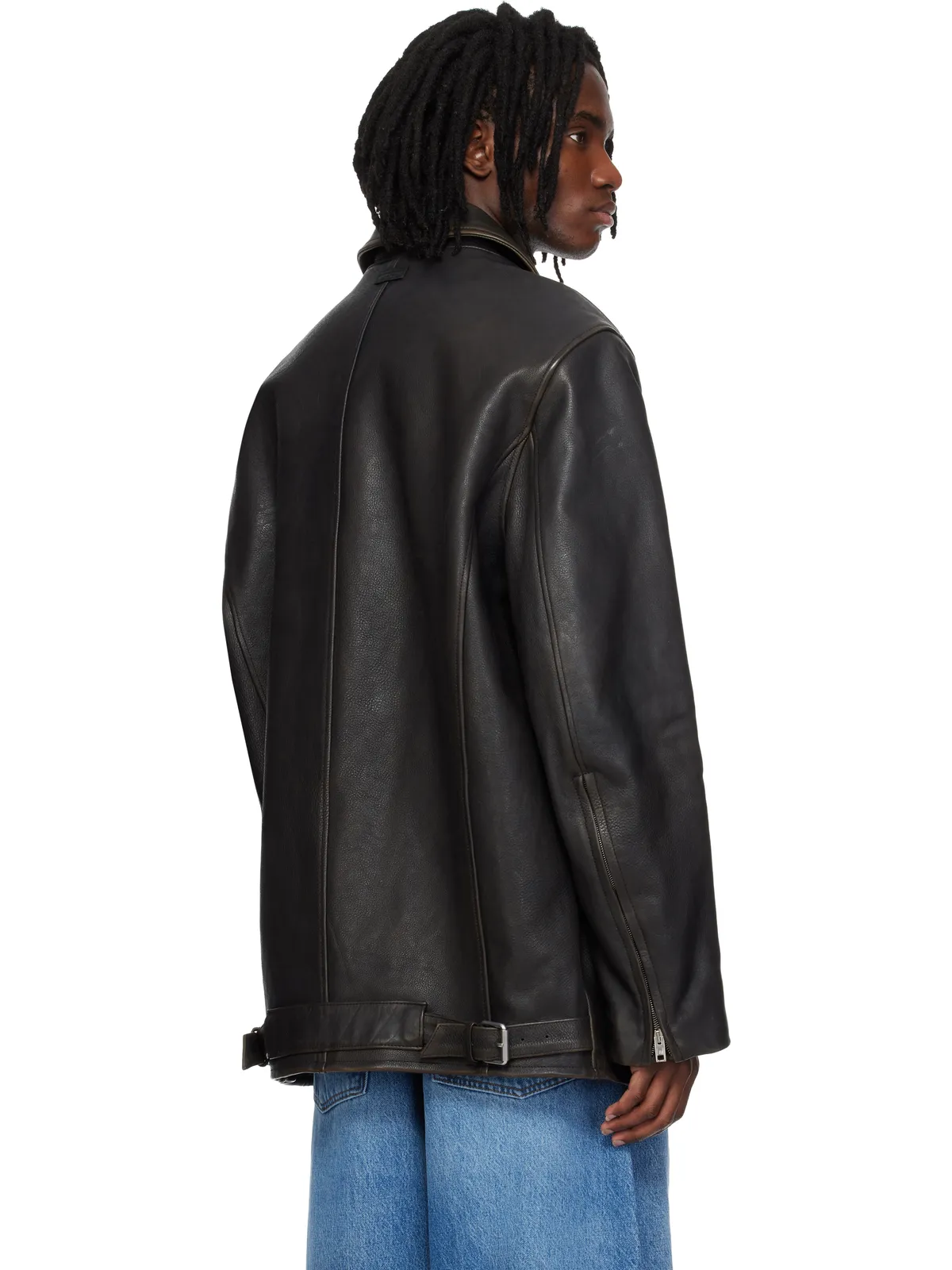 Alexander Wang Snap Front レザージャケット - 画像3