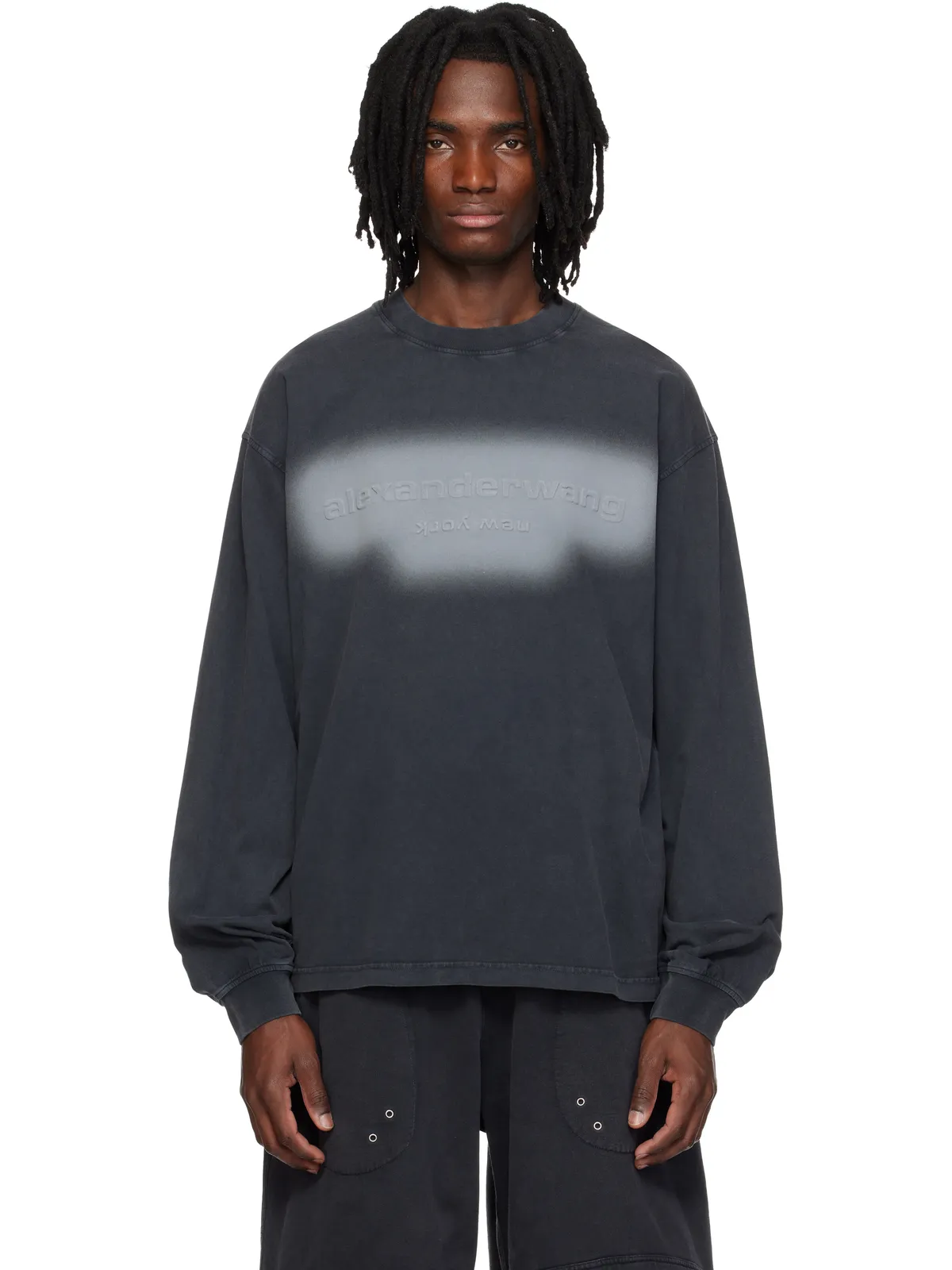 Alexander Wang Embossed Halo 長袖Tシャツ - 画像1