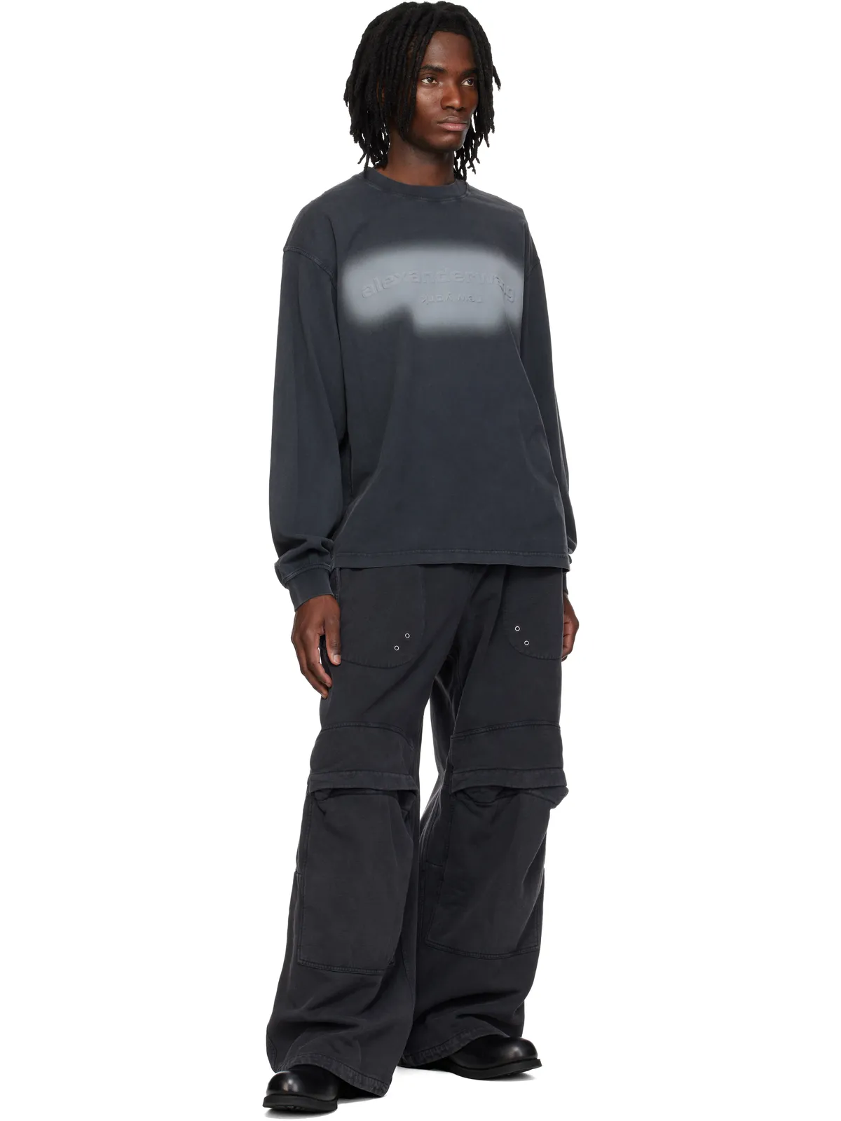 Alexander Wang Embossed Halo 長袖Tシャツ - 画像4