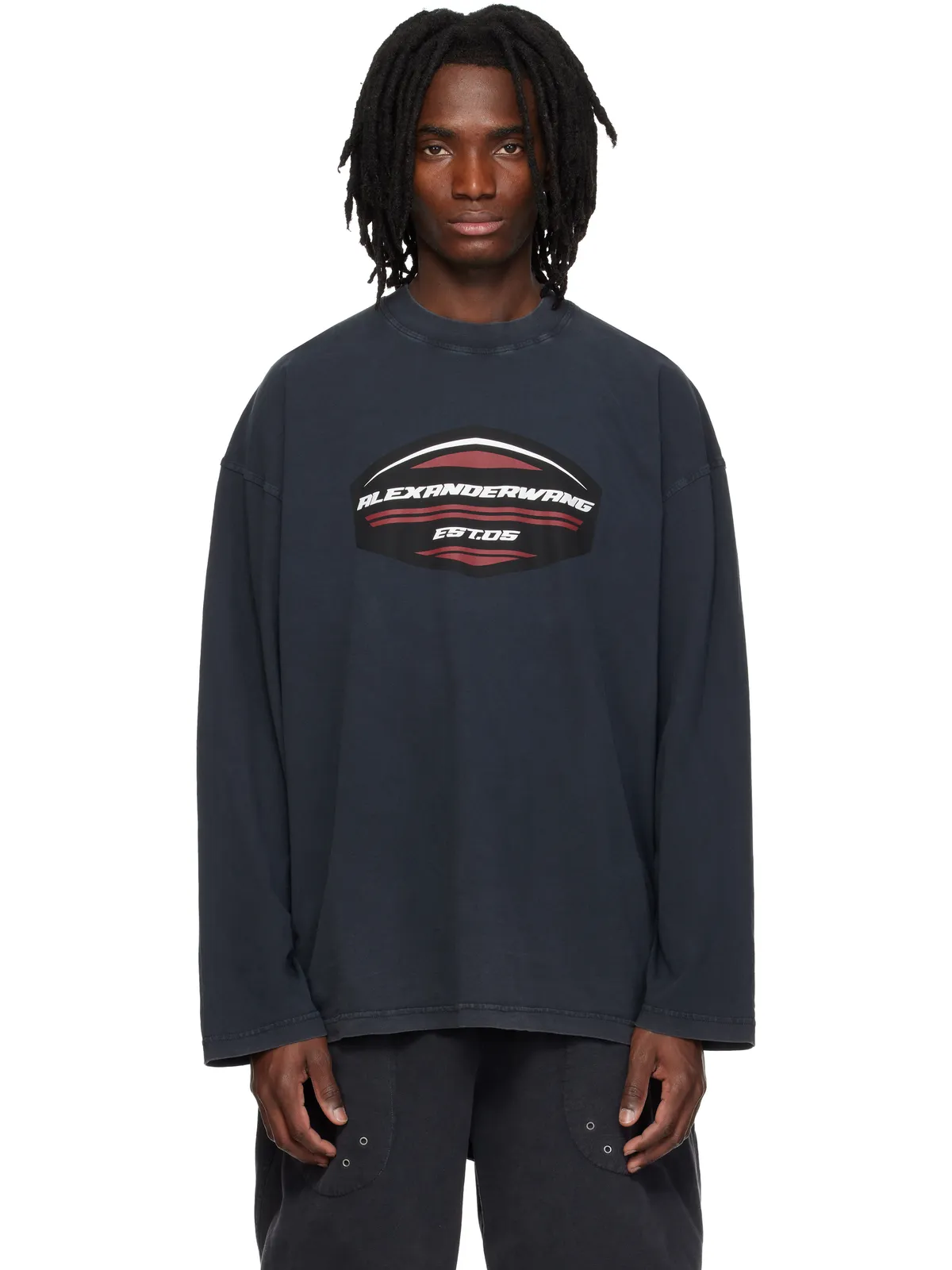 Alexander Wang Shield Graphic 長袖Tシャツ - 画像1