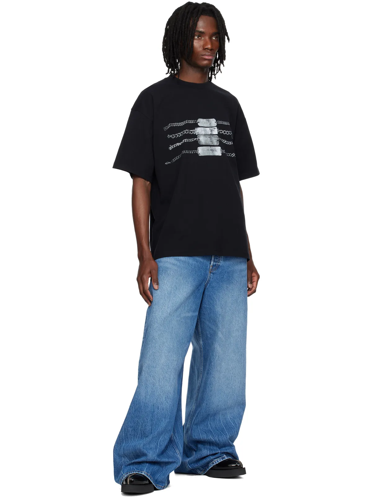 Alexander Wang オーバーサイズ グラフィックTシャツ - 画像4