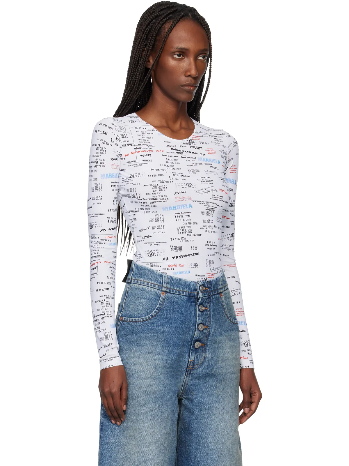 MM6 Maison Margiela スクープネック ボディスーツ - 画像2