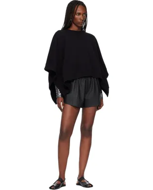MM6 Maison Margiela ロゴパッチ フェイクレザー ショートパンツ - サムネイル4