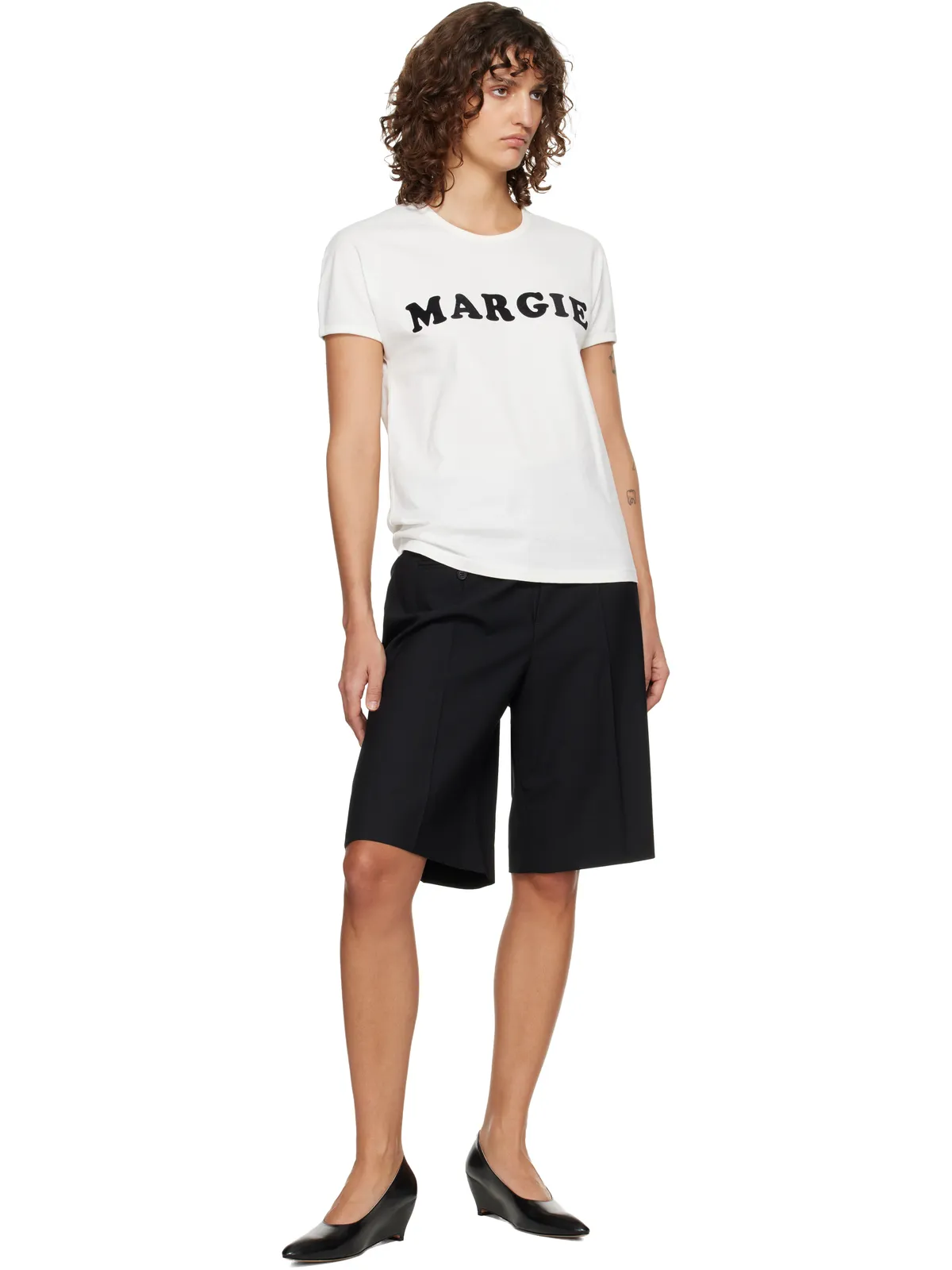 MM6 Maison Margiela ウールブレンド テーラードショートパンツ - 画像4