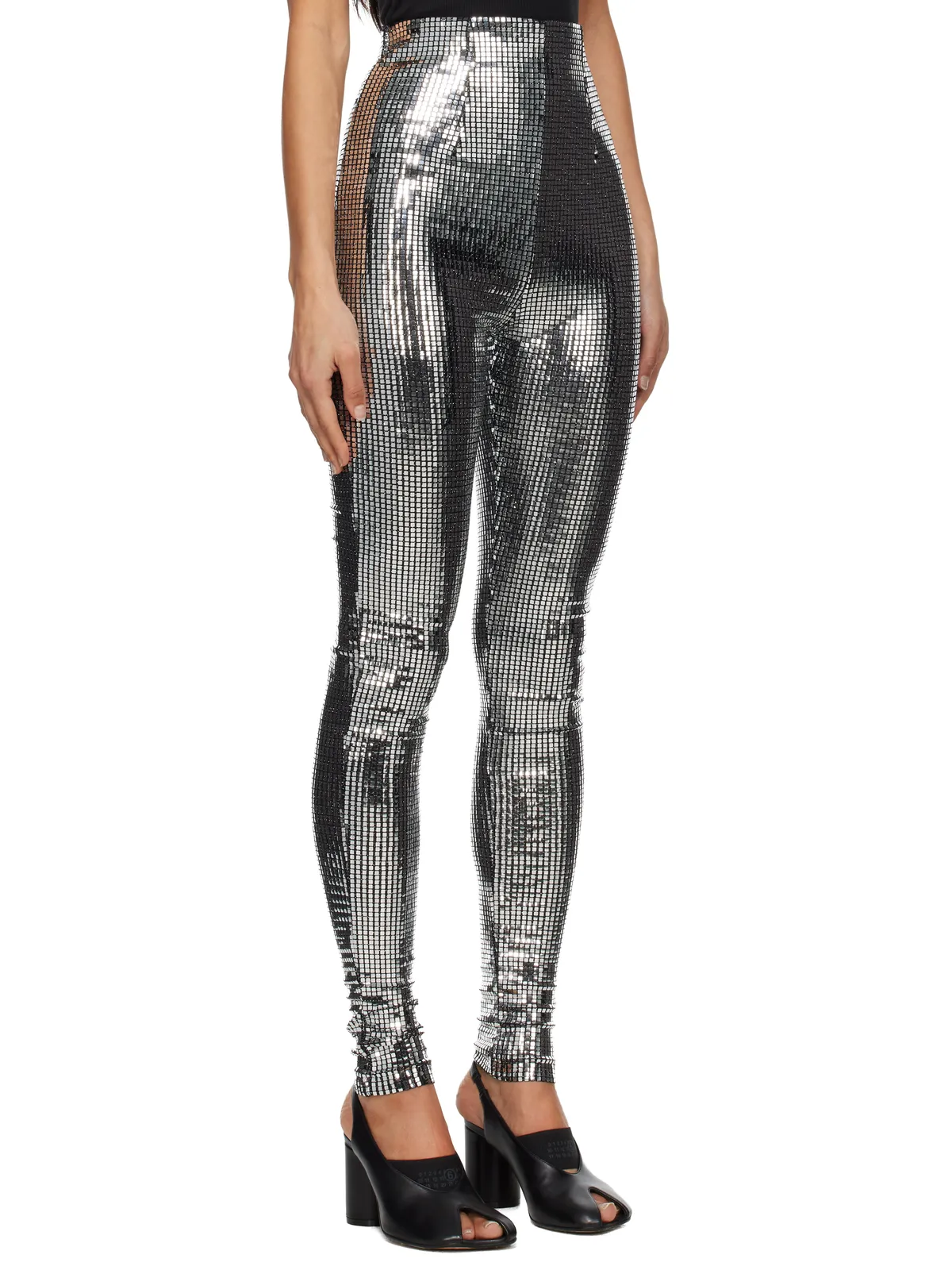 MM6 Maison Margiela メタリック レギンス - 画像2