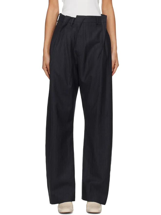 MM6 Maison Margiela MM6 Maison Margiela ウール ピンストライプ トラウザーズの商品画像