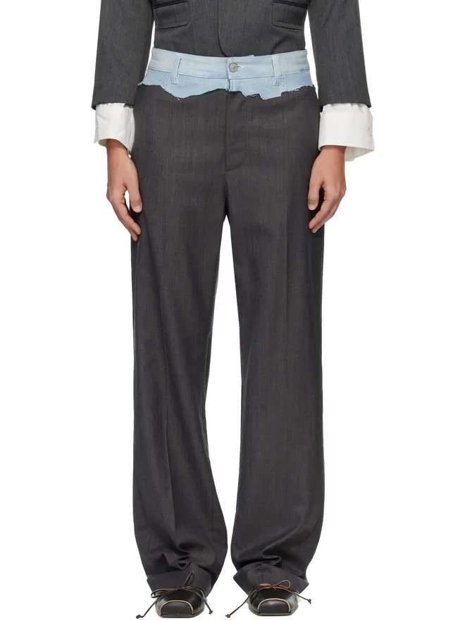 MM6 Maison Margiela MM6 Maison Margiela テーラードデニム ウエスト トラウザーズの商品画像