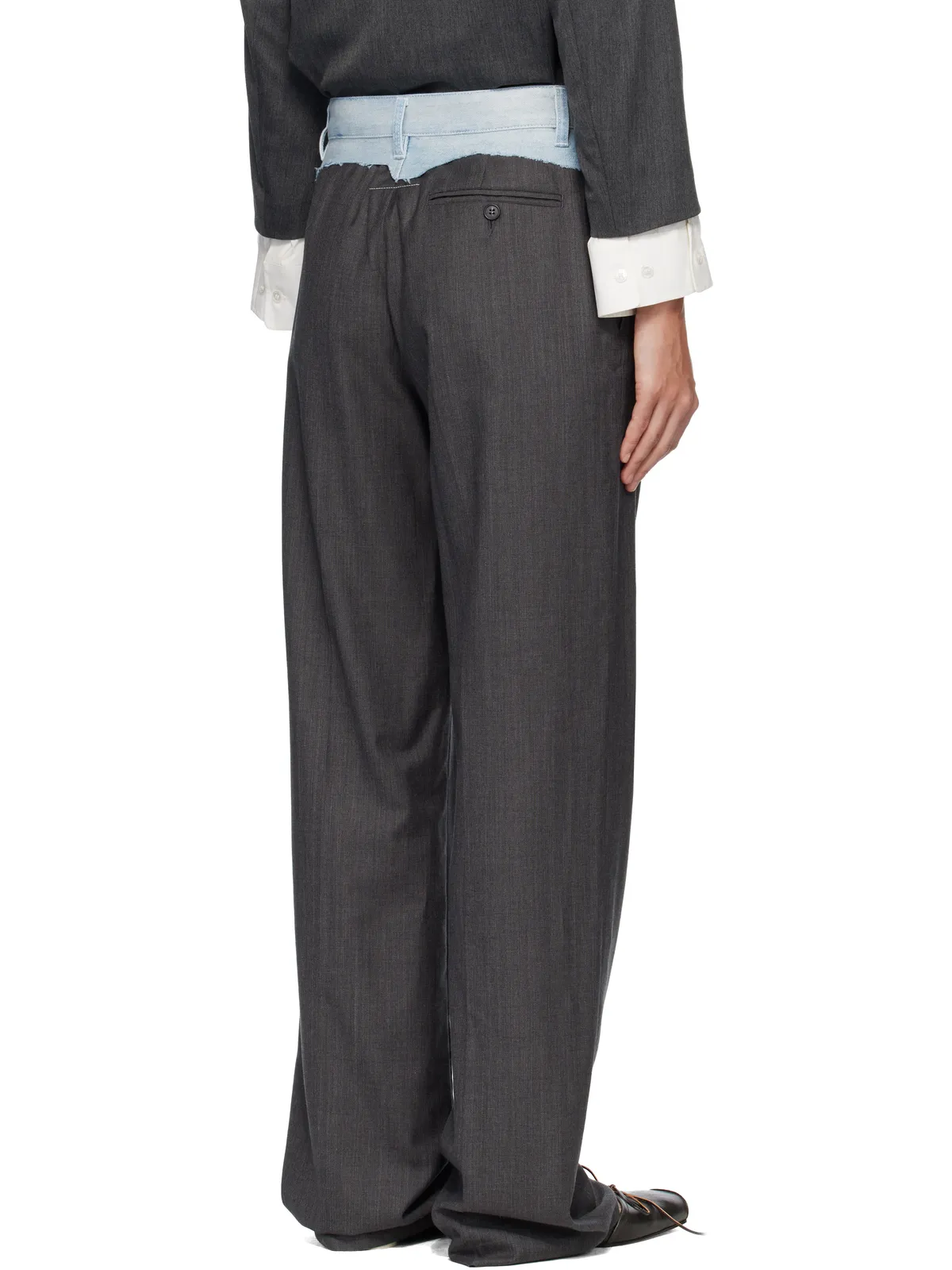 MM6 Maison Margiela テーラードデニム ウエスト トラウザーズ - 画像3