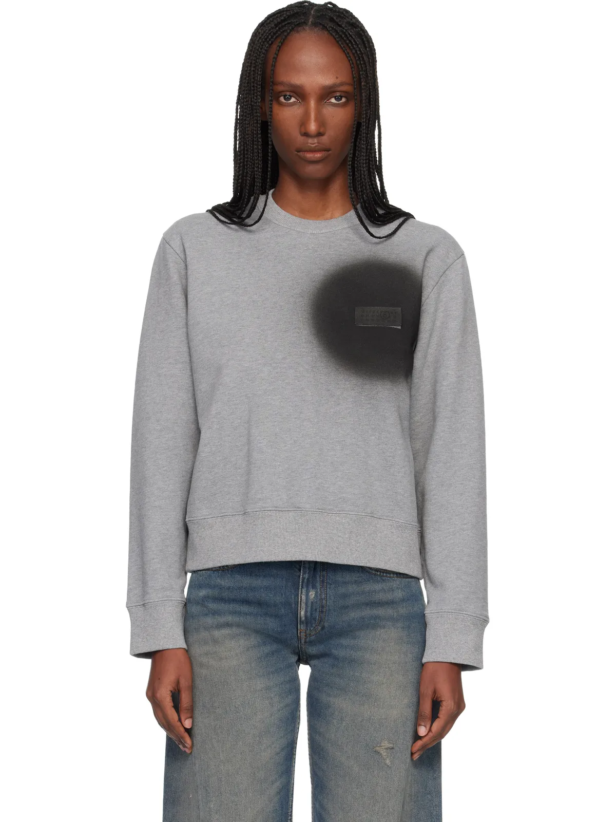 MM6 Maison Margiela Spray Print スウェットシャツ - 画像1