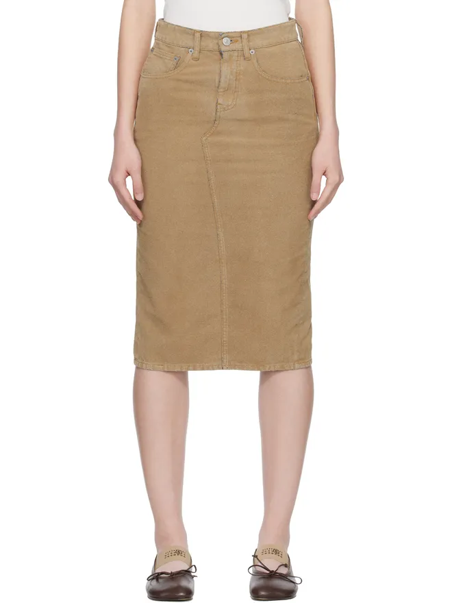 MM6 Maison Margiela MM6 Maison Margiela コーティング デニム ミディアムスカートの商品画像
