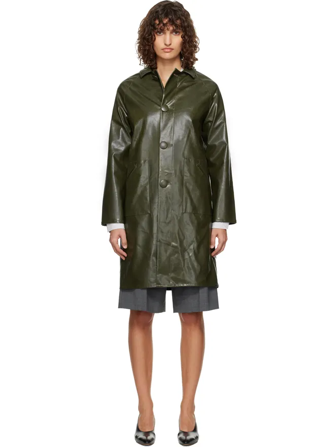 MM6 Maison Margiela MM6 Maison Margiela ラグラン フェイクレザー コートの商品画像