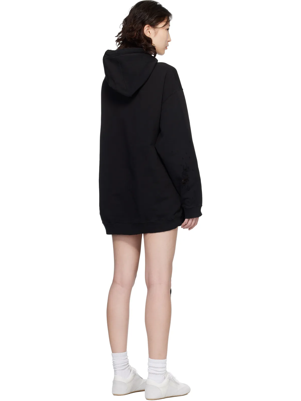 MM6 Maison Margiela Hooded Glove スウェットシャツ ミニワンピース - 画像3