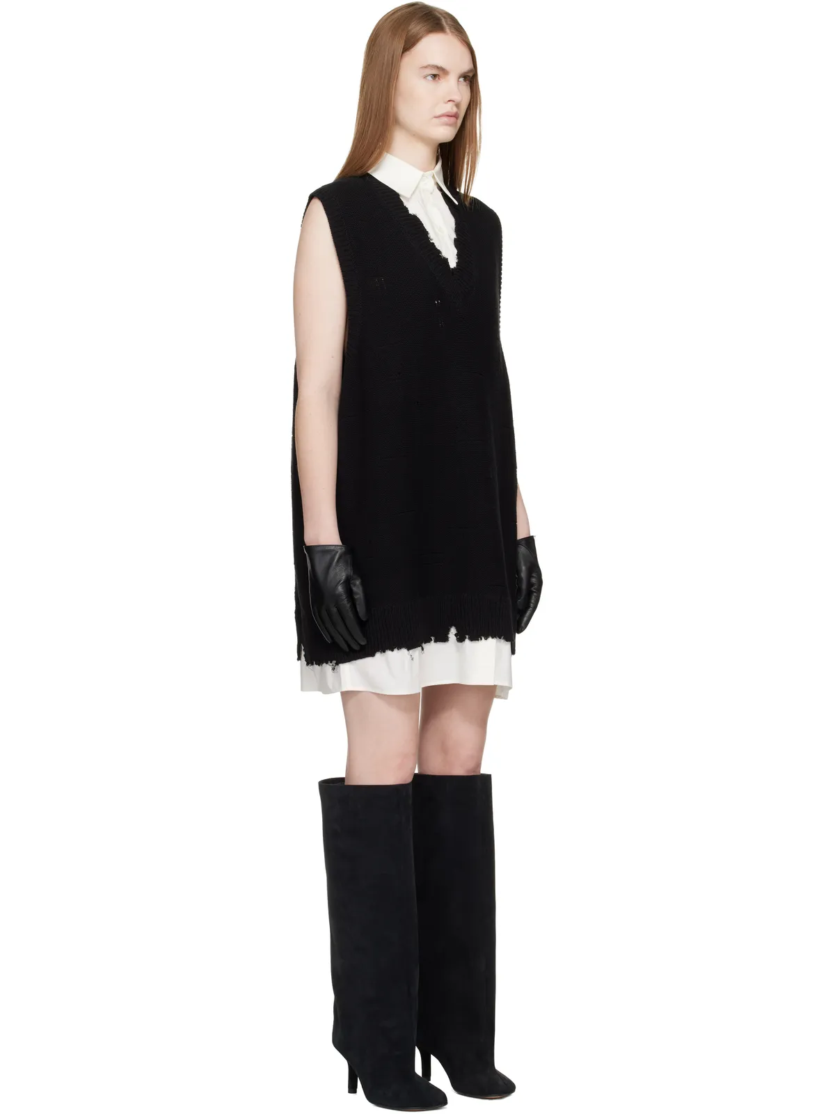 MM6 Maison Margiela 'Two in One' 5ゲージ ミニワンピース - 画像2