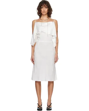 MM6 Maison Margiela Folded Jacquard Slip ミディアムワンピース - サムネイル1