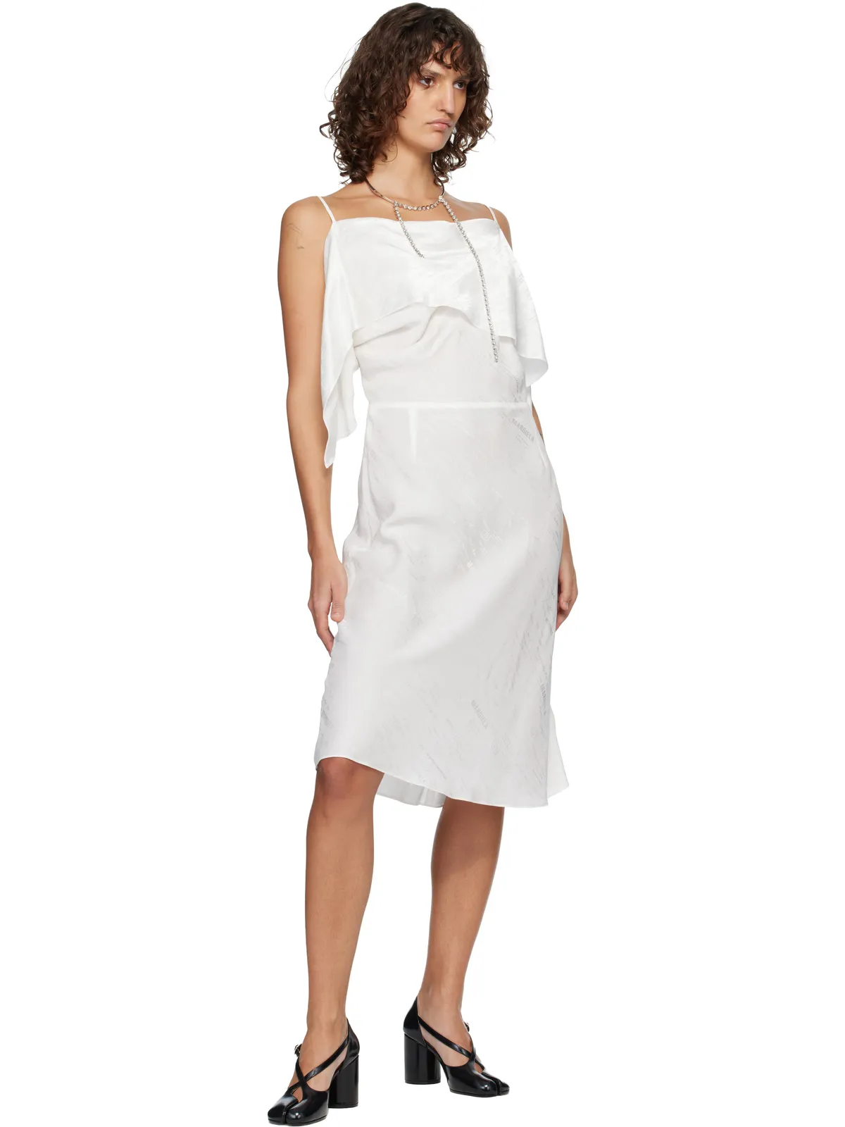 MM6 Maison Margiela Folded Jacquard Slip ミディアムワンピース - 画像4