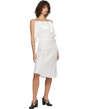 MM6 Maison Margiela Folded Jacquard Slip ミディアムワンピース - サムネイル4
