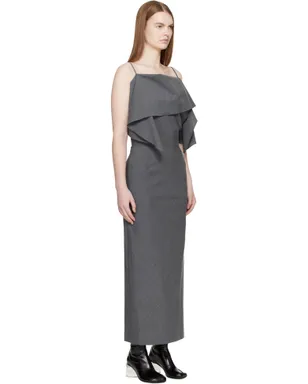 MM6 Maison Margiela Folded ウール マキシワンピース - サムネイル2
