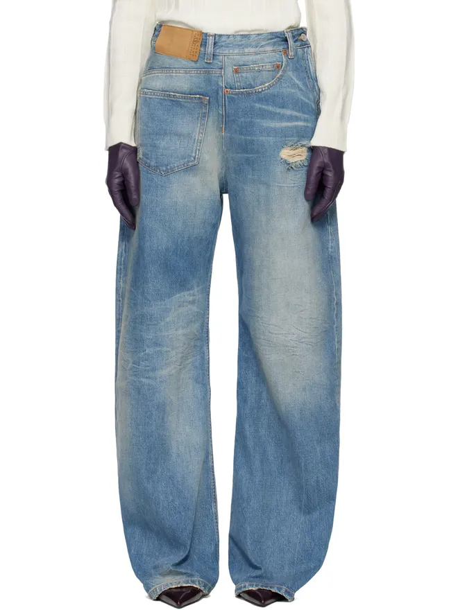 MM6 Maison Margiela MM6 Maison Margiela ツイスト ワイドレッグジーンズの商品画像