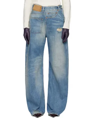 MM6 Maison Margiela ツイスト ワイドレッグジーンズ - サムネイル1