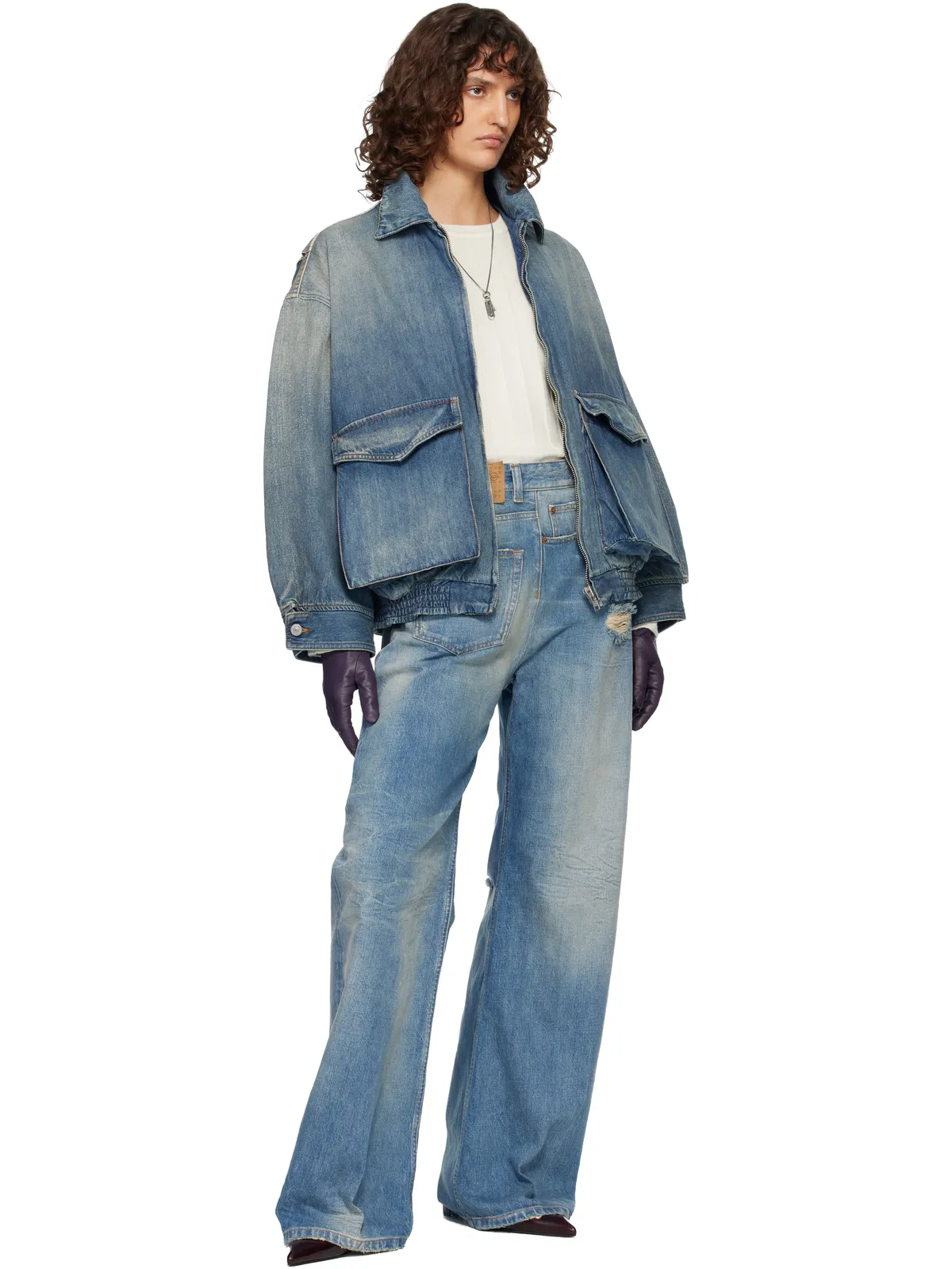 MM6 Maison Margiela フラップポケット デニムジャケット - 画像4