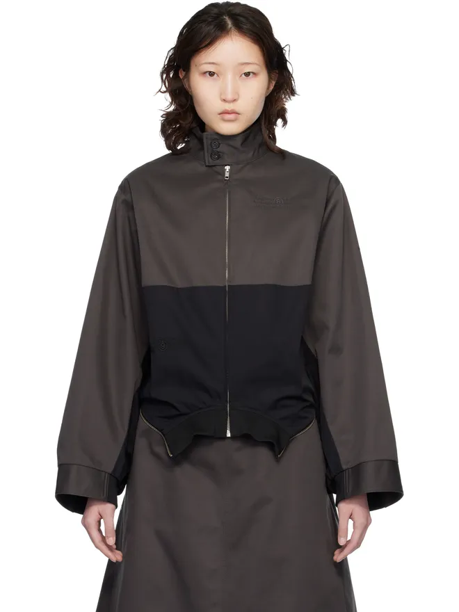MM6 Maison Margiela MM6 Maison Margiela Mirrored Two-Tone ジップアップジャケットの商品画像