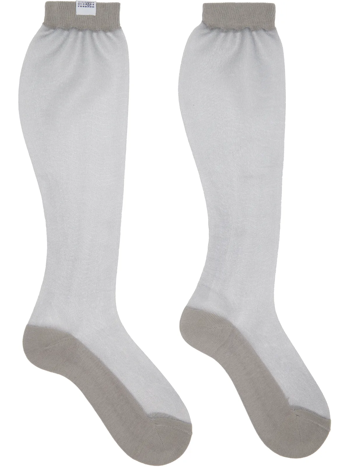 MM6 Maison Margiela シアー ハイソックス - 画像1