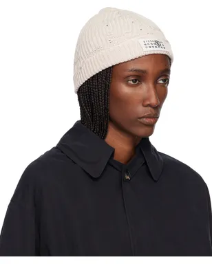MM6 Maison Margiela Amended Optical Ribs ビーニー - サムネイル2