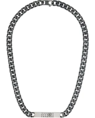 MM6 Maison Margiela Minimal Logo Id Tag Curb ネックレス - サムネイル1