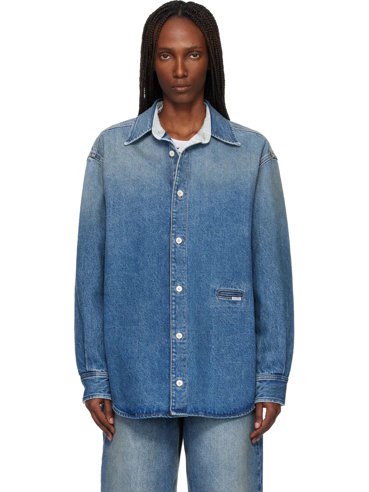 MM6 Maison Margiela フェード デニムシャツ - 画像1