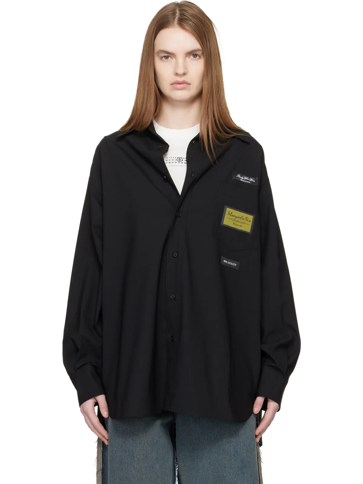 MM6 Maison Margiela ウールブレンド テーラード シャツ - 画像1