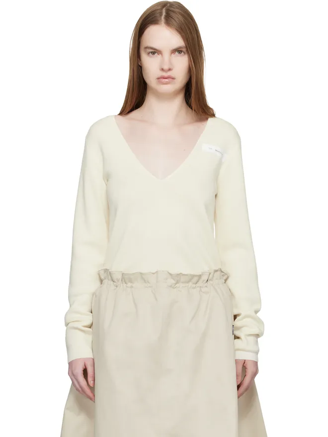 MM6 Maison Margiela MM6 Maison Margiela Vネック ウール セーターの商品画像