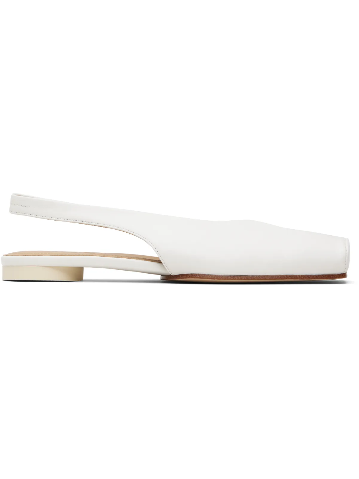 MM6 Maison Margiela ナッパレザー フラットシューズ - 画像1
