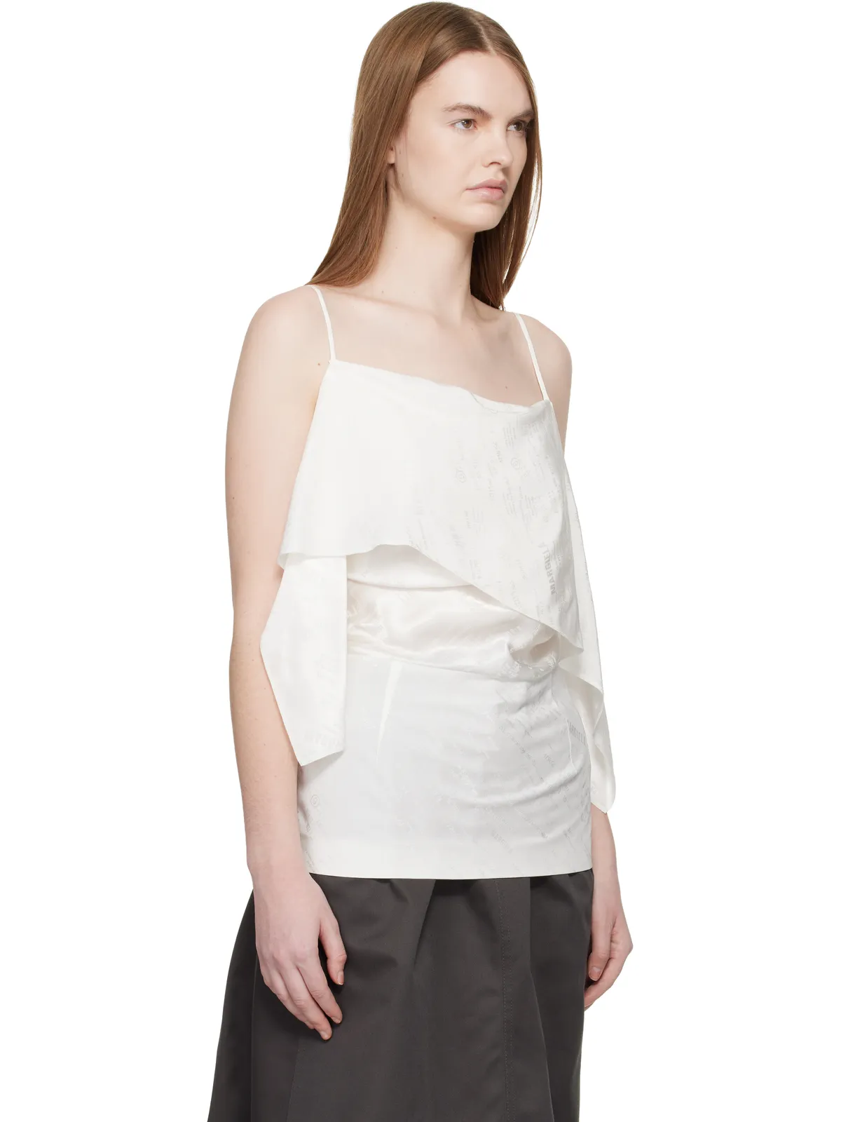 MM6 Maison Margiela Folded ジャカード キャミソール - 画像2