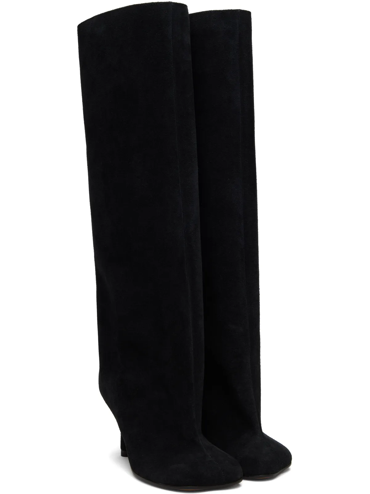 MM6 Maison Margiela スエード ロングブーツ - 画像4