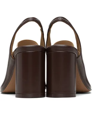 MM6 Maison Margiela ブラウン Anatomic Numeric スリングバックヒール - サムネイル2