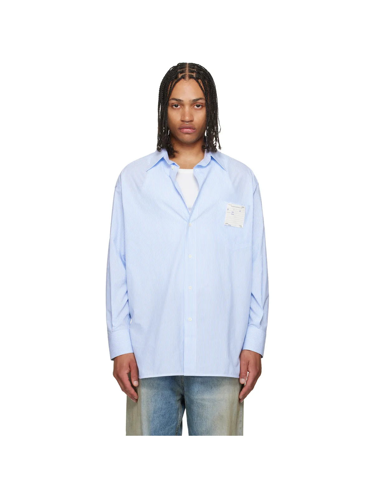 MM6 Maison Margiela ストライプ ポプリン シャツ - 画像1