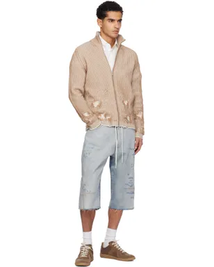MM6 Maison Margiela ドローストリング デニムショートパンツ - サムネイル4