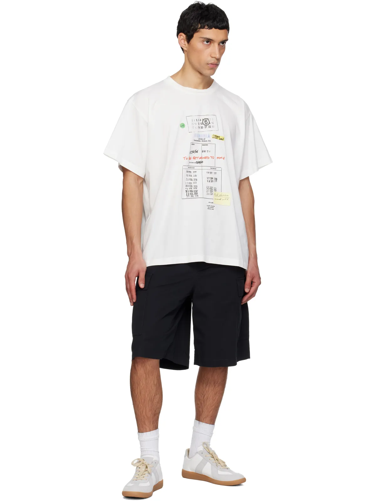 MM6 Maison Margiela カットオフ カーゴショートパンツ - 画像4