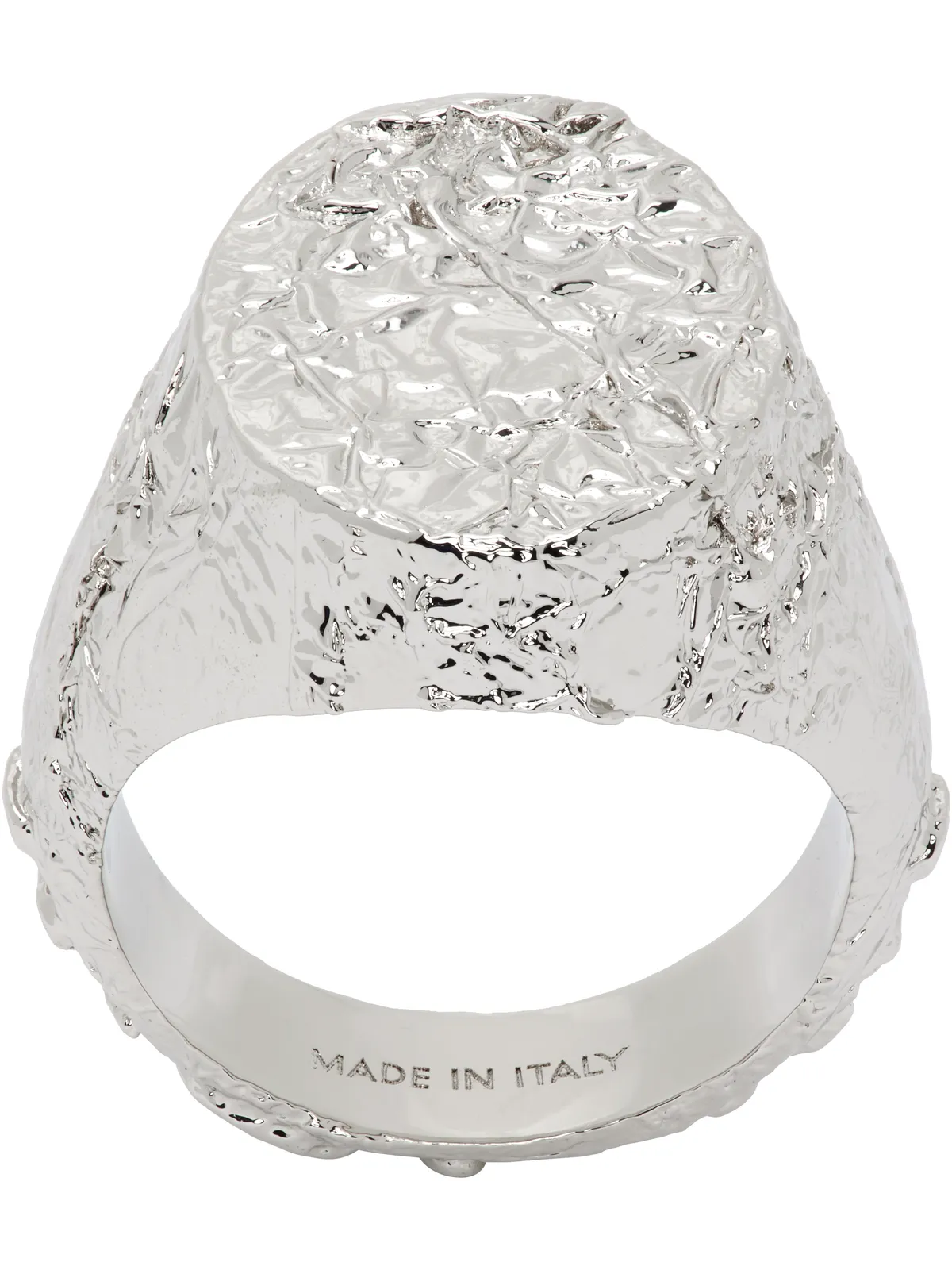 MM6 Maison Margiela Textured シグネットリング - 画像1