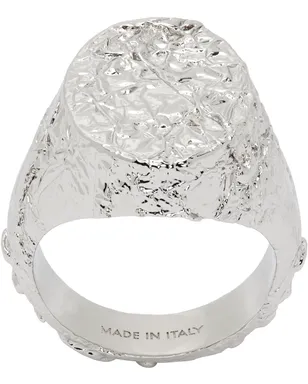 MM6 Maison Margiela Textured シグネットリング - サムネイル1