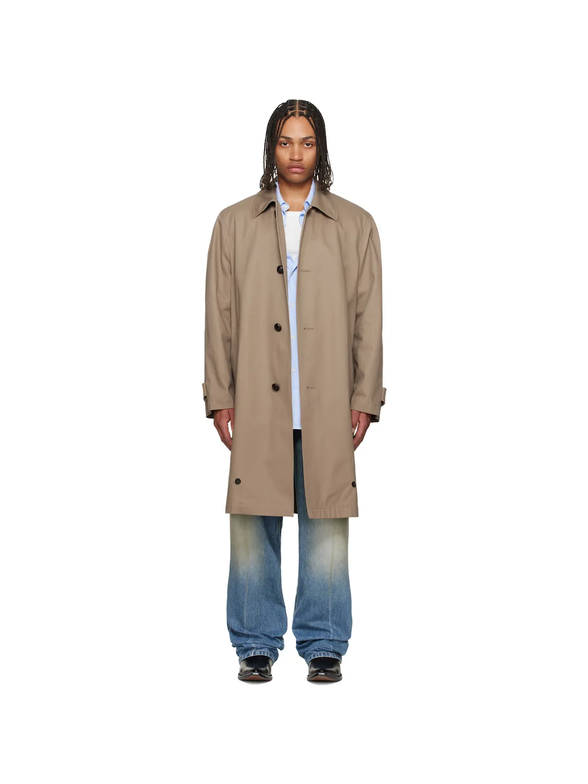 MM6 Maison Margiela Single-Breasted Utility トレンチコート - 画像1