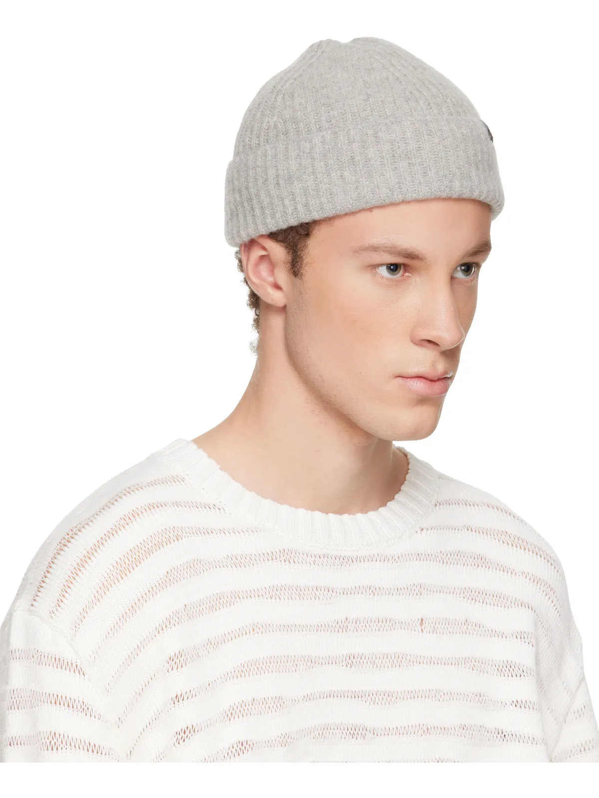 MM6 Maison Margiela リブ ウール ビーニー - 画像2