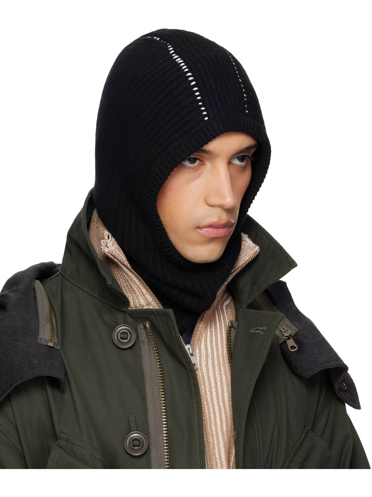 MM6 Maison Margiela リブウール バラクラバ - 画像2