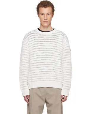 MM6 Maison Margiela Open-Knit Stripe プルオーバー - サムネイル1