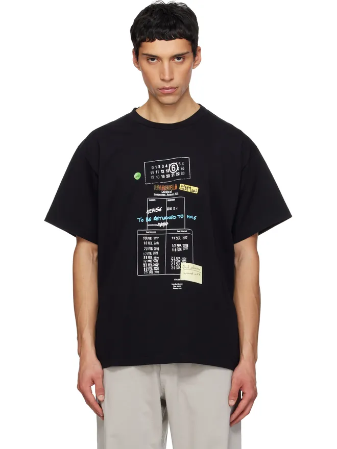 MM6 Maison Margiela MM6 Maison Margiela Library Stamp Tシャツの商品画像