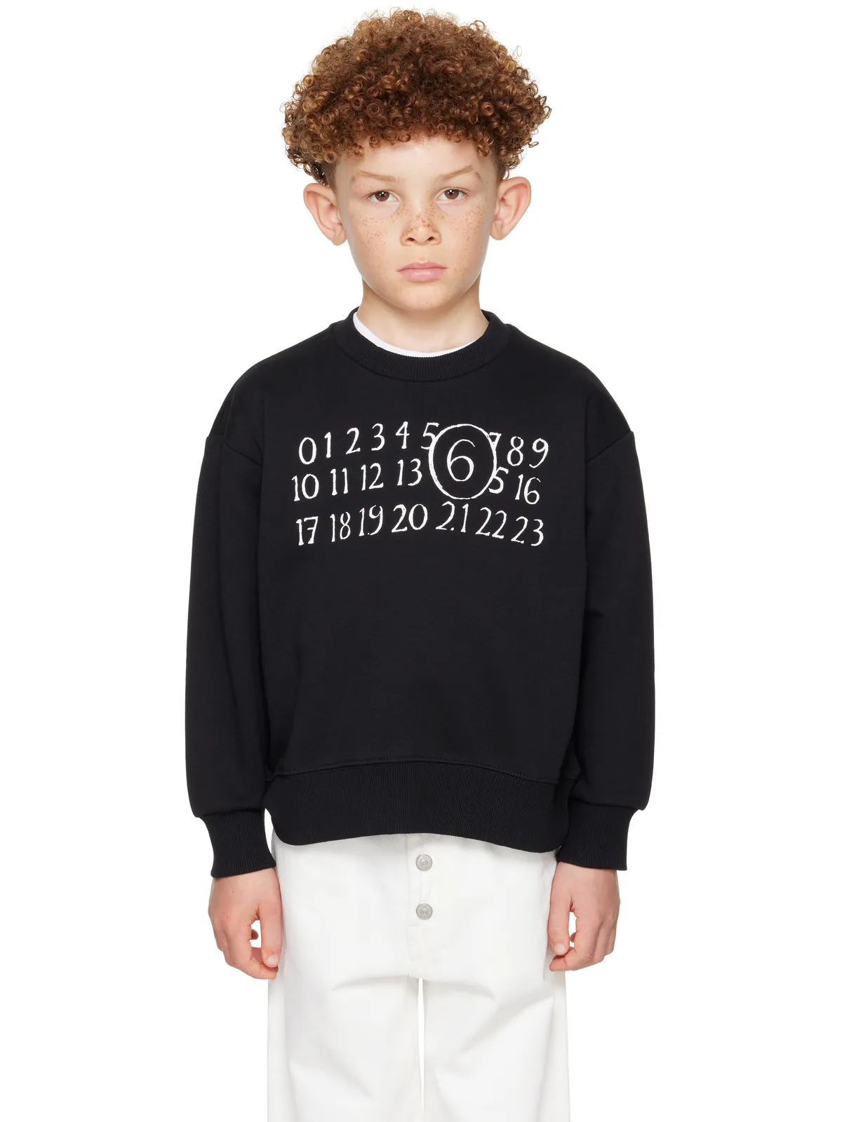 MM6 Maison Margiela キッズ｜ ロゴプリント スウェットシャツ - 画像1